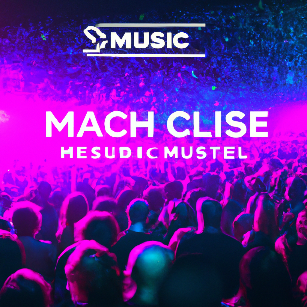 Crowd in a club with dynamic lighting synced to audio